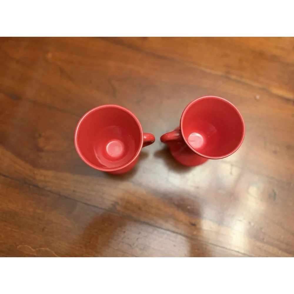 Pair Frangelico‎ Liqueur Red Abstract Demitasse Espresso Cups